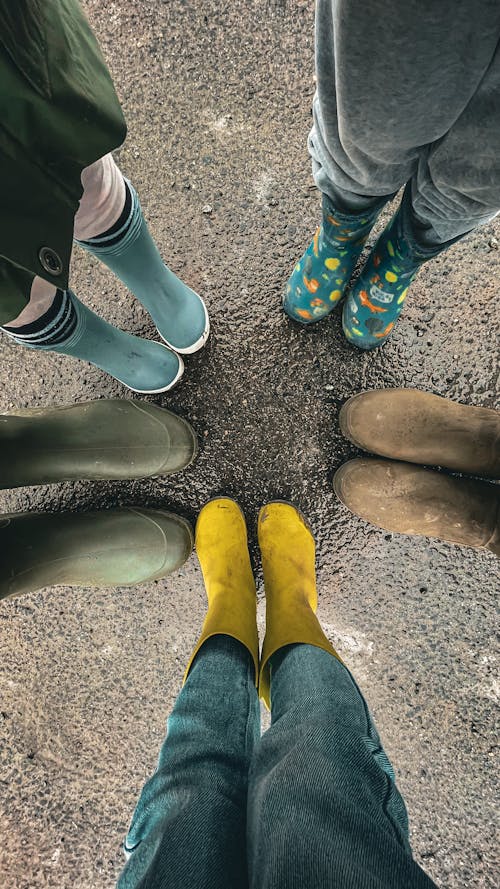 People Wearing Rubber Boots