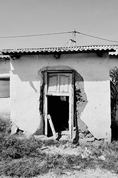 Imagine de stoc gratuită din abandonat, alb-negru, cămin