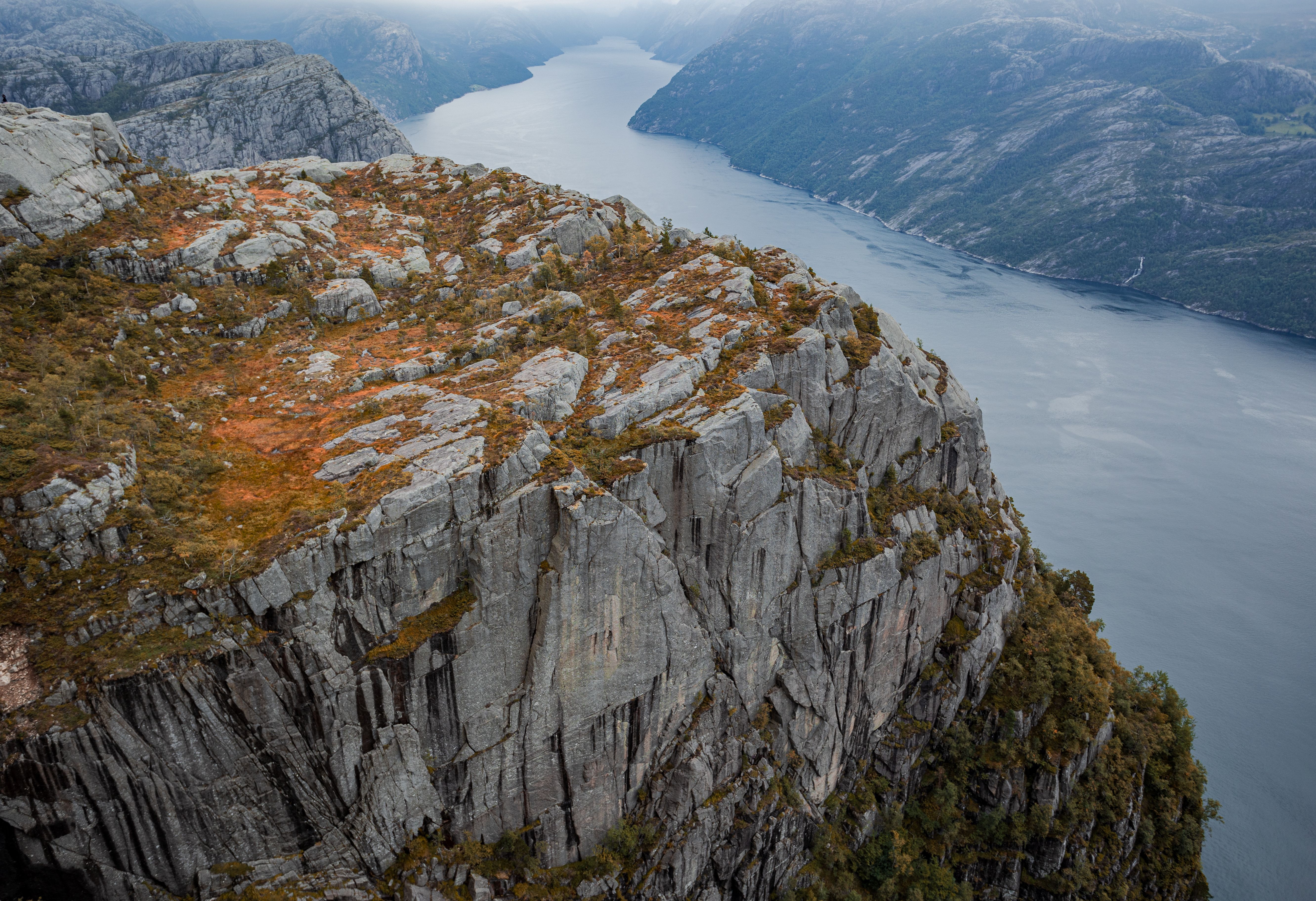 landscape with river and mountains on hike in Norway on fjord · Free ...