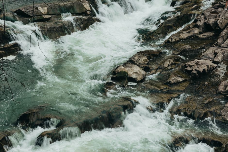 full|flowing water