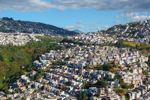 Cityscape of Quito in Ecuador 