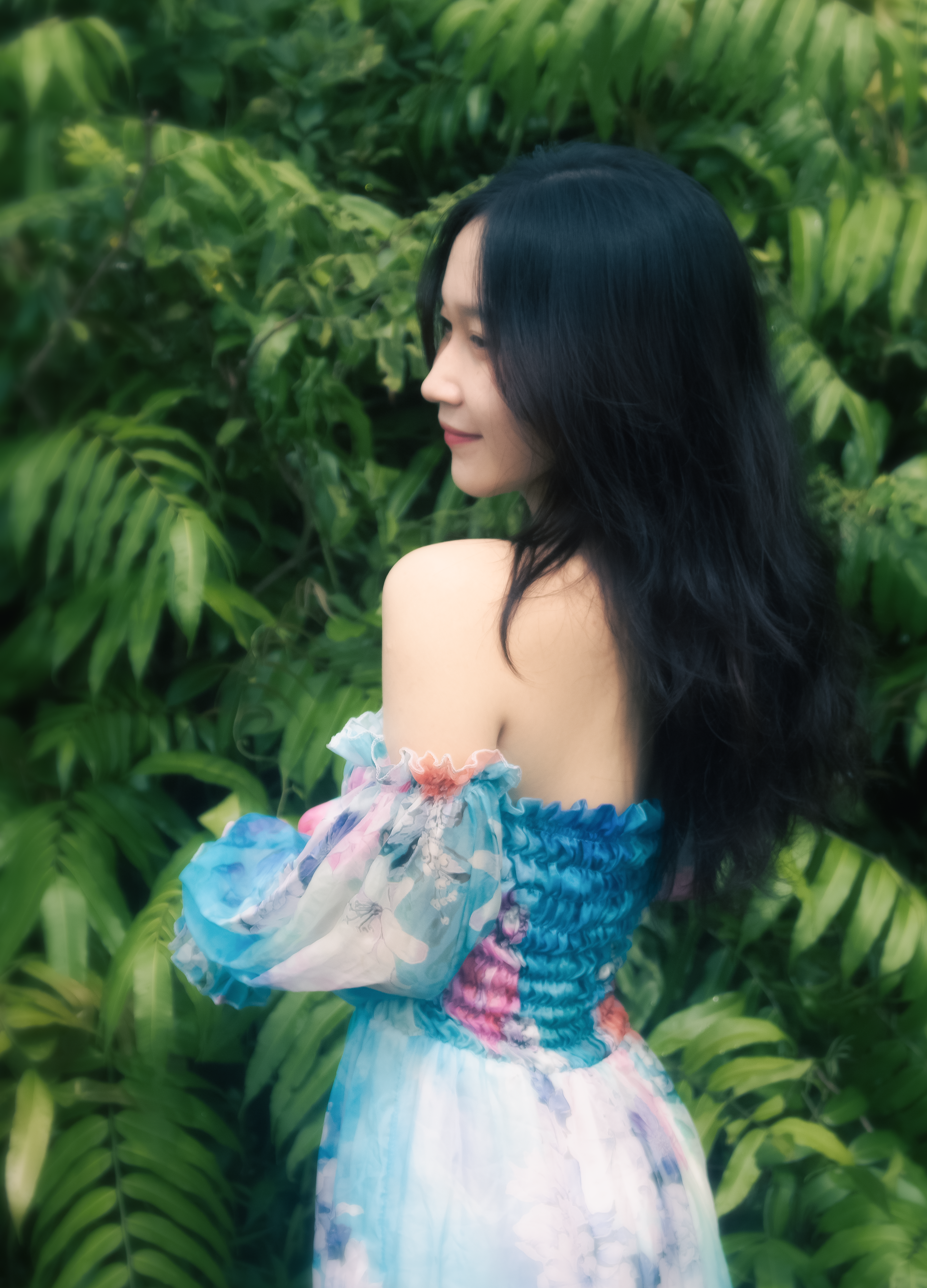 asian blue dress A Line V Neck Royal Blue/Purple Satin Long Prom Dress with High Slit, –  abcprom