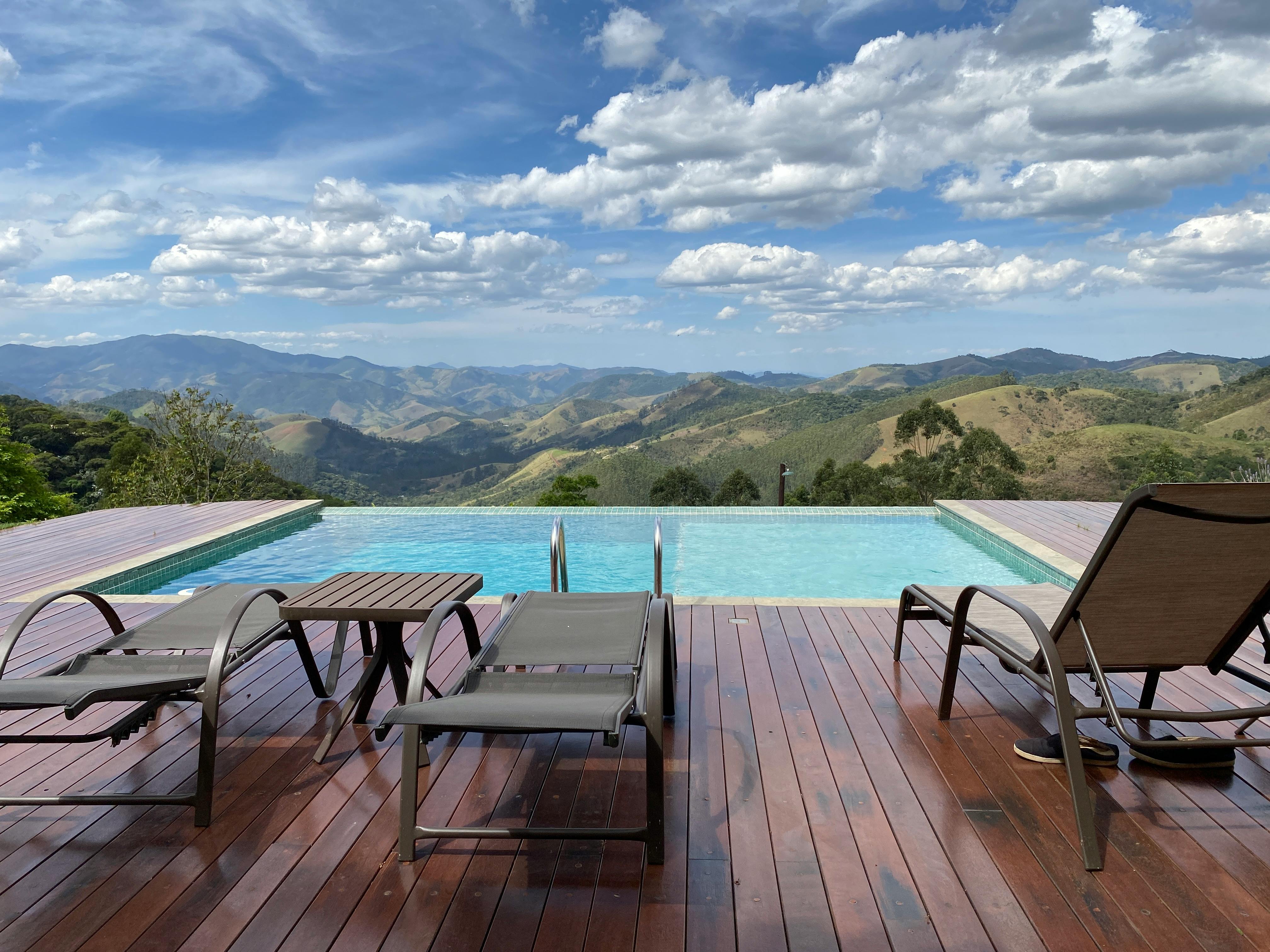 Premium natural stone pool decking materials