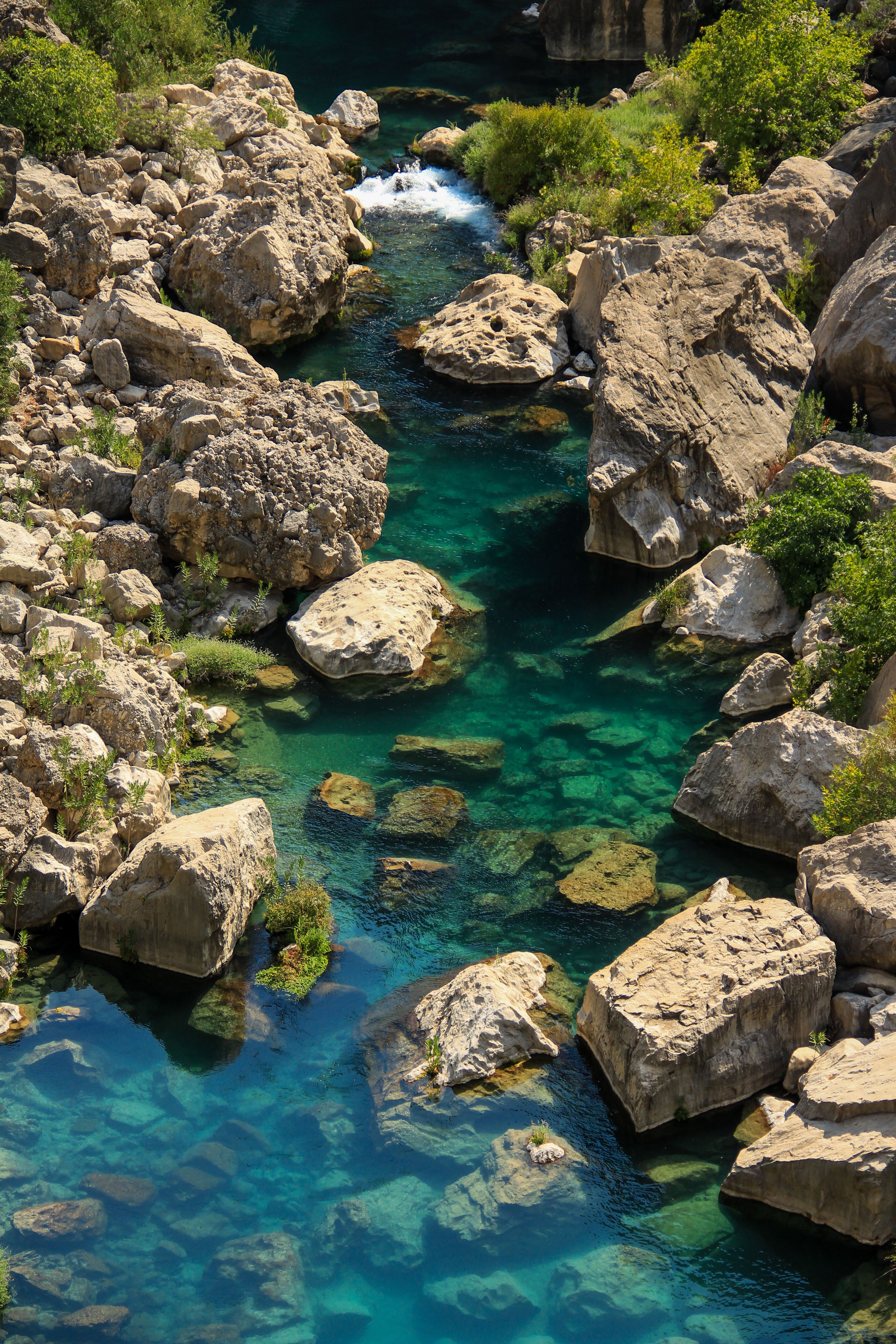 Rocks around Stream · Free Stock Photo