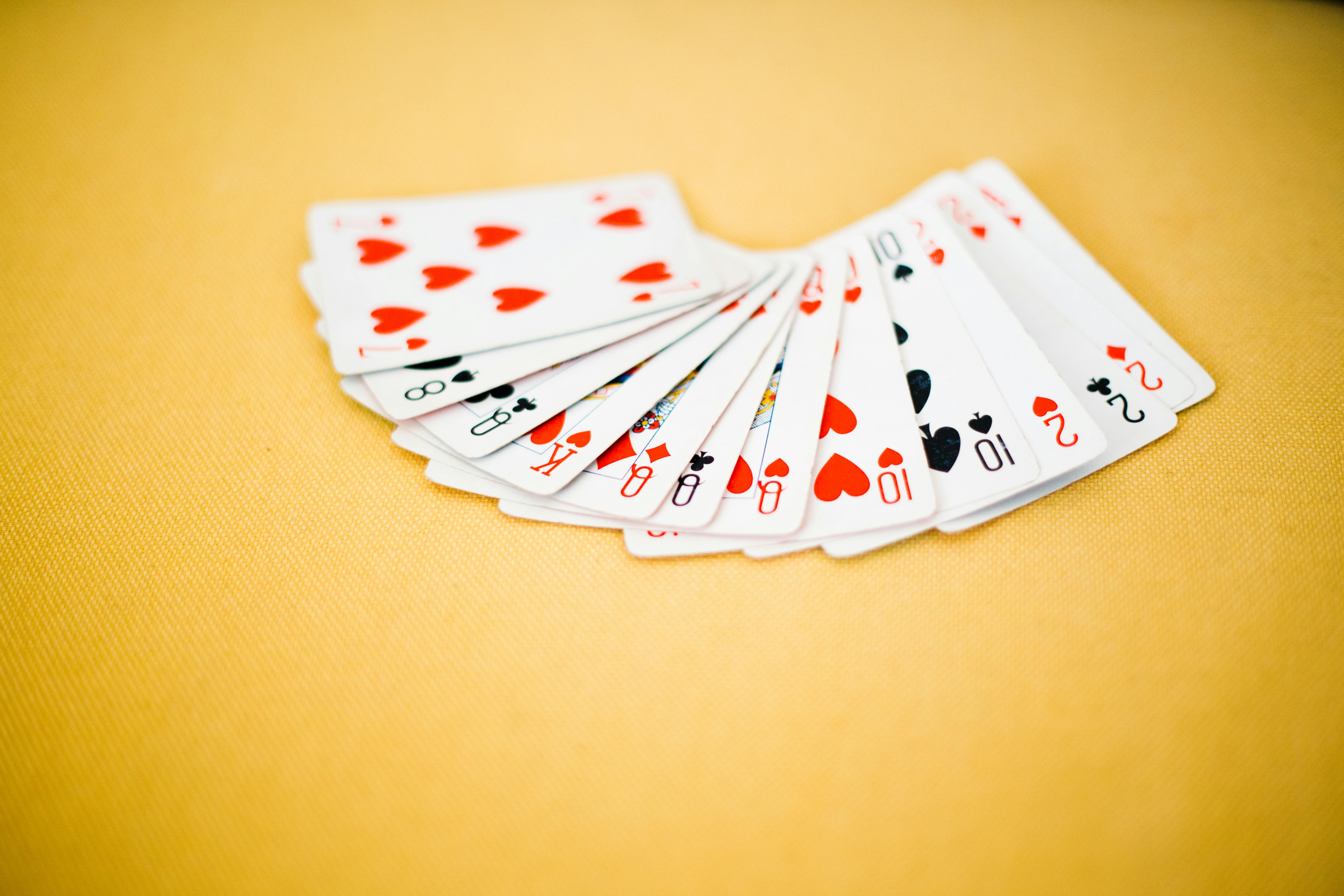 Ace, King, Jack, and King of Hearts Playing Cards · Free Stock Photo