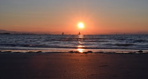 Бесплатное стоковое фото с берег, горизонт, закат