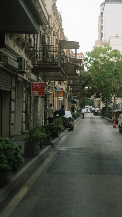 Pedestrian Walking on Street in Baku