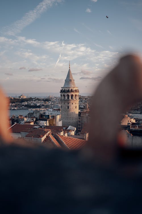 Galata Tower Seen from a Rooftop 