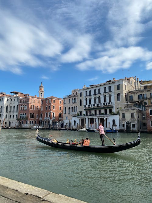 Gondola on Canal in Venice