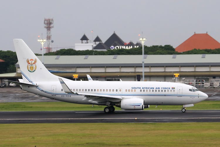 Airplane On Runway In Airport