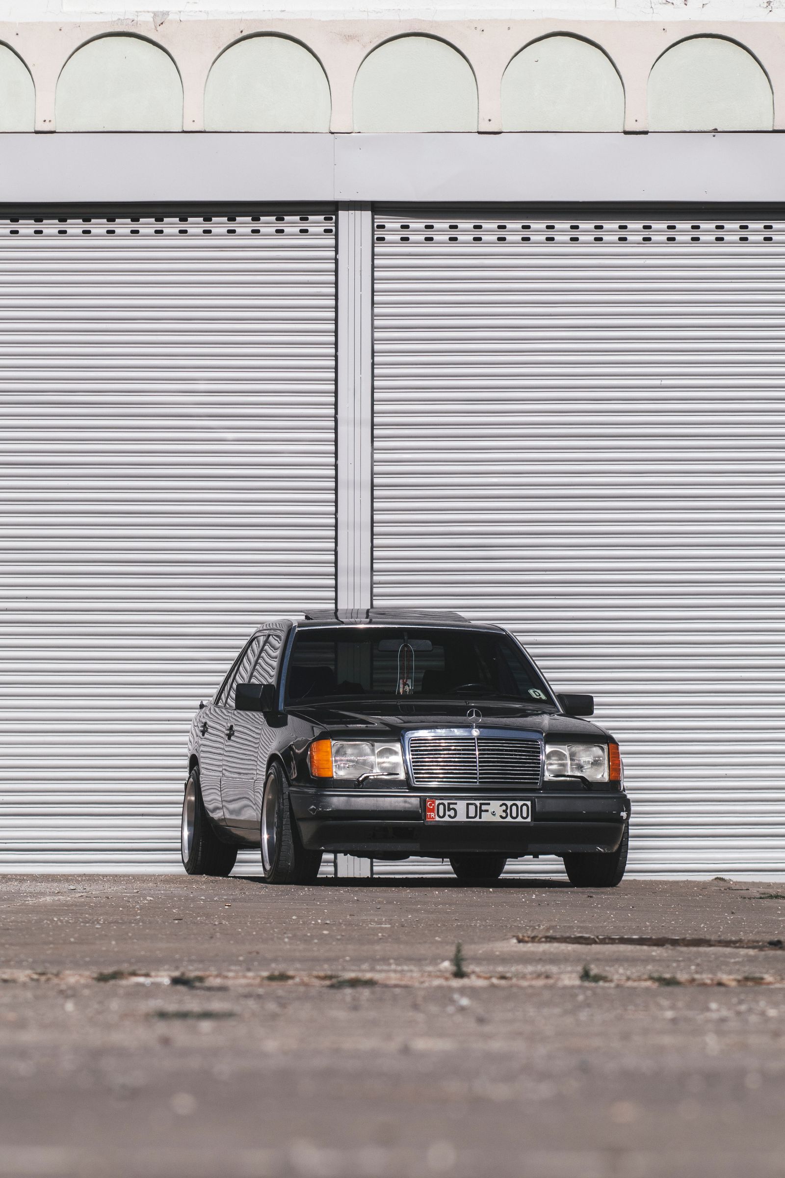 W124 parked in urban setting