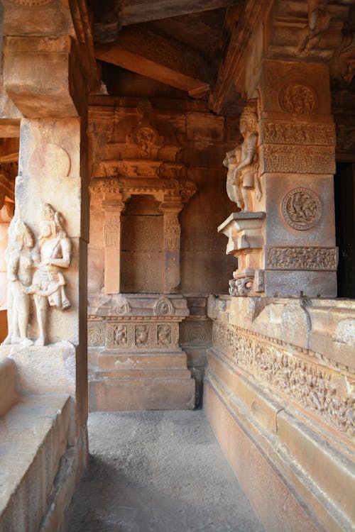 Carvings in Badami cave temples