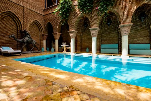 Swimming Pool in the La Sultana Hotel in Marrakech, Morocco