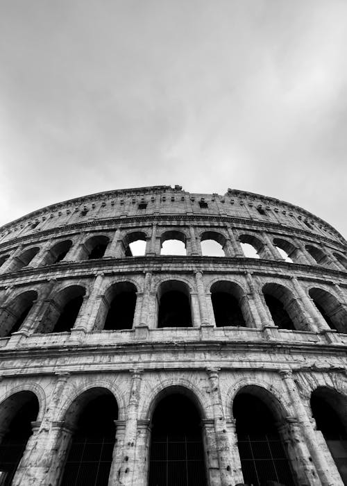 Colosseum Wall in Black and White