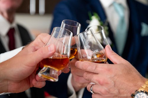 Men Making a Toast on a Wedding 