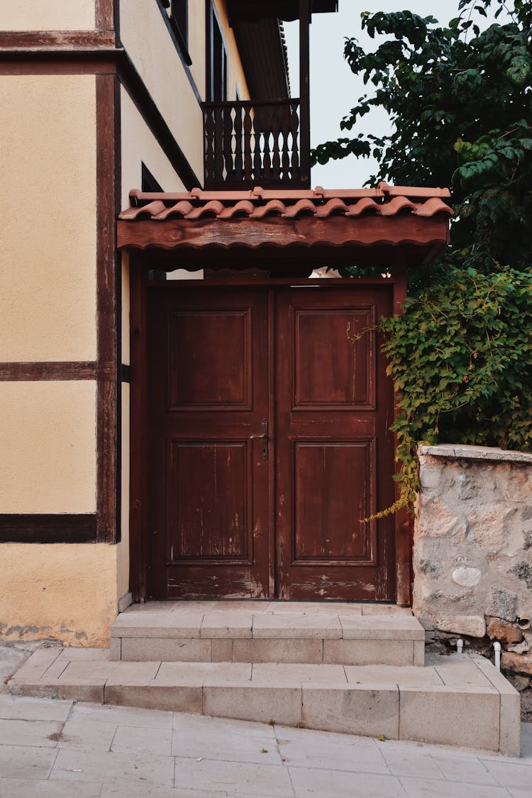 Stairs Near Closed Door