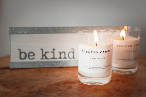 Free Two Lighted Candles Stock Photo