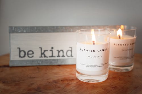 Free Two Lighted Candles Stock Photo