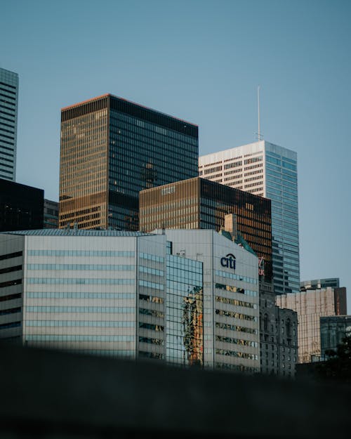 Free Skyline of Modern Skyscrapers Stock Photo