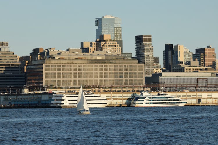 Ships Moored In Boston Harbor