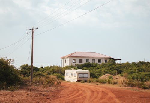 Foto d'estoc gratuïta de camí de carro, camper, estiu