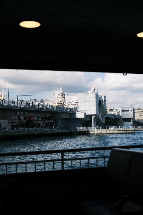 View of the Galata Bridge in Istanbul, Turkey