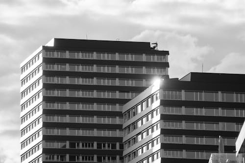 Office Buildings in Black and White