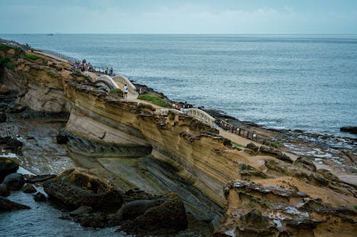 Foto profissional grátis de abismo, beira mar, calcário