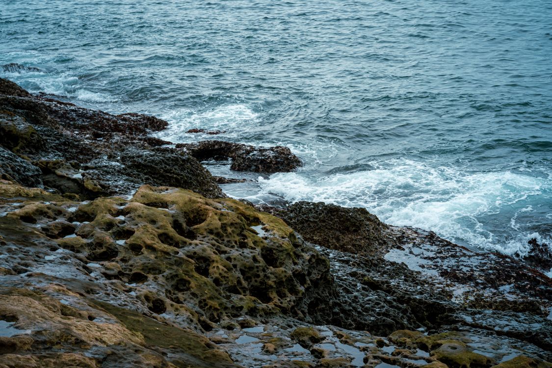 Waves Crashing on a Rocky Shore · Free Stock Photo
