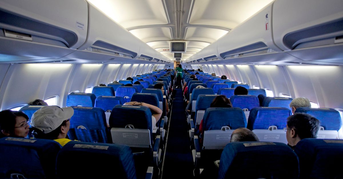 Inside View Ariplain Symmetrical View of an Airplane Interior · Free Stock Photo