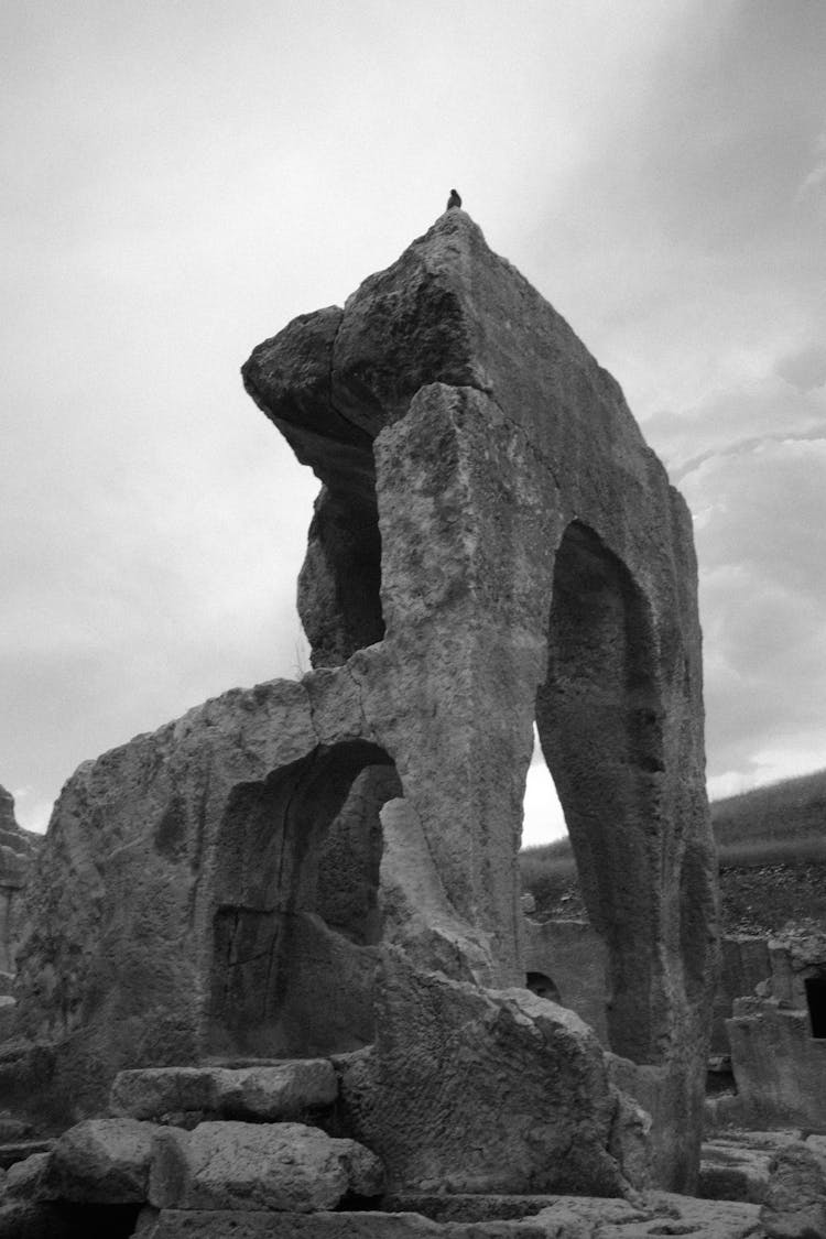 A Part Of A Large Stone Ruin