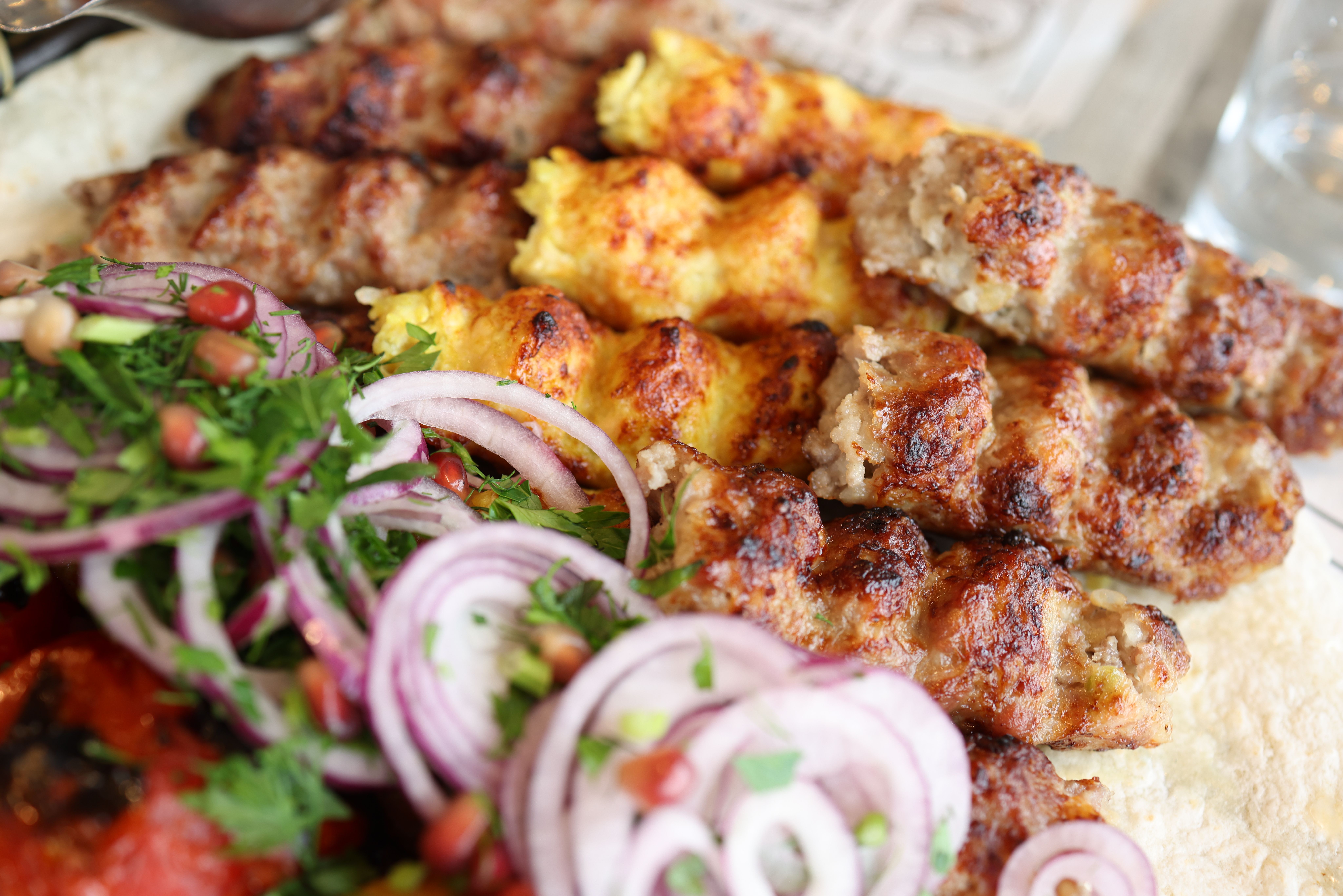 Sticky Ginger Kebab with Roasted Vegetables