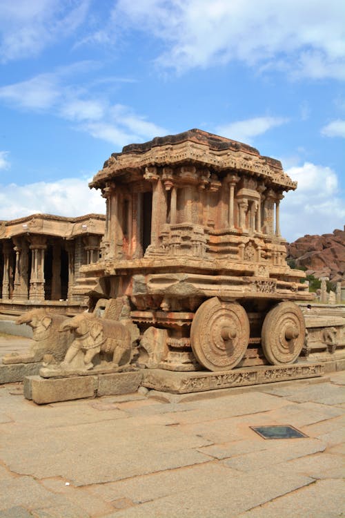 Free Stone Chariot in Vittala Temple Complex Stock Photo