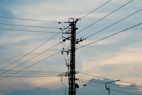 Electricity Pole with Wires