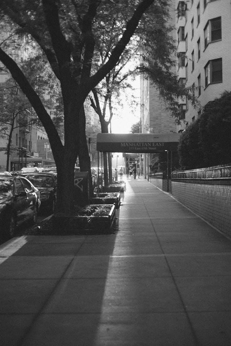 Sidewalk In Manhattan In New York