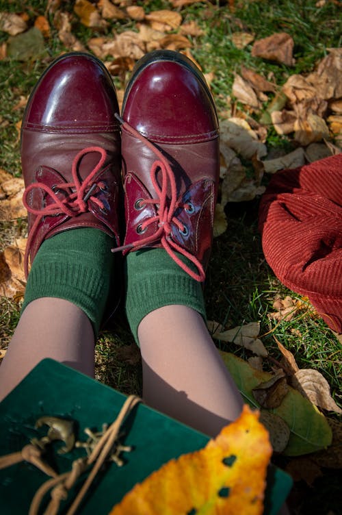 Fotobanka s bezplatnými fotkami na tému červené topánky, courdoy, jeseň
