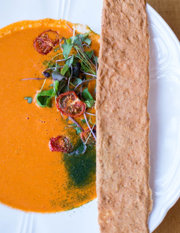 Free Bread And Soup Stock Photo