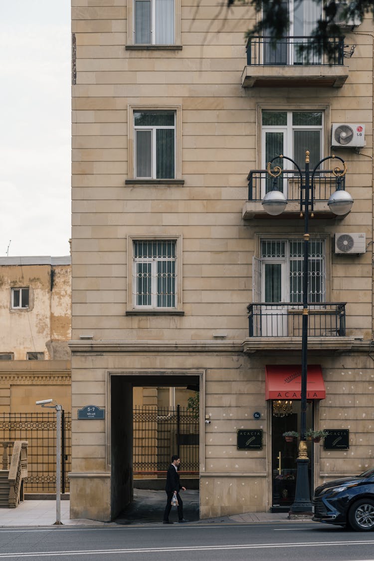 Building By Street In Baku