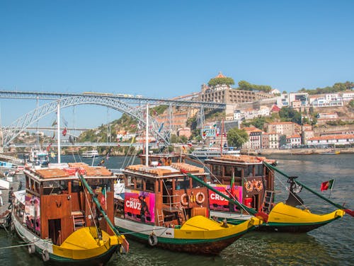 Kostenloses Stock Foto zu boote, dom luis ich überbrücke, douro