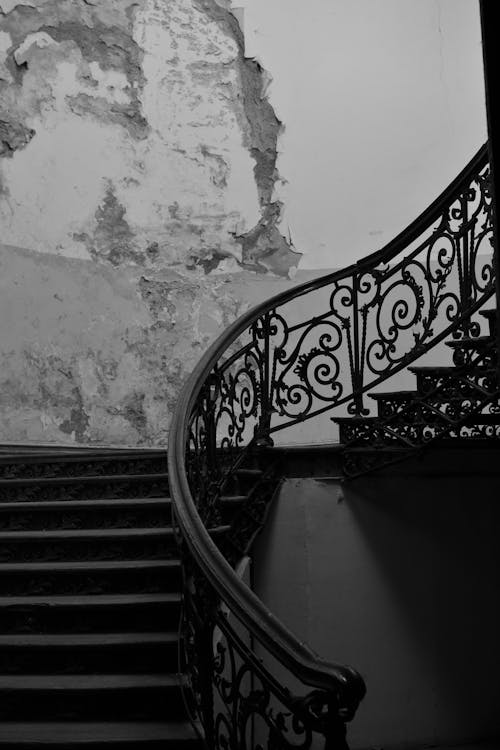 계단, 난간, 늙은의 무료 스톡 사진