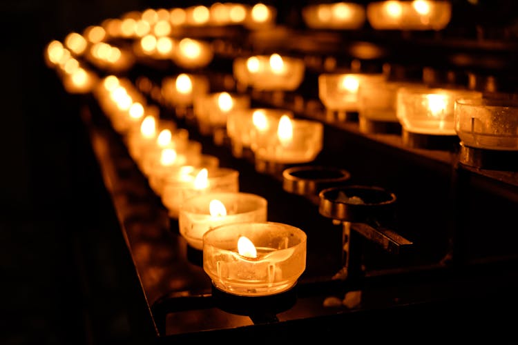 Candles On Stand In Church