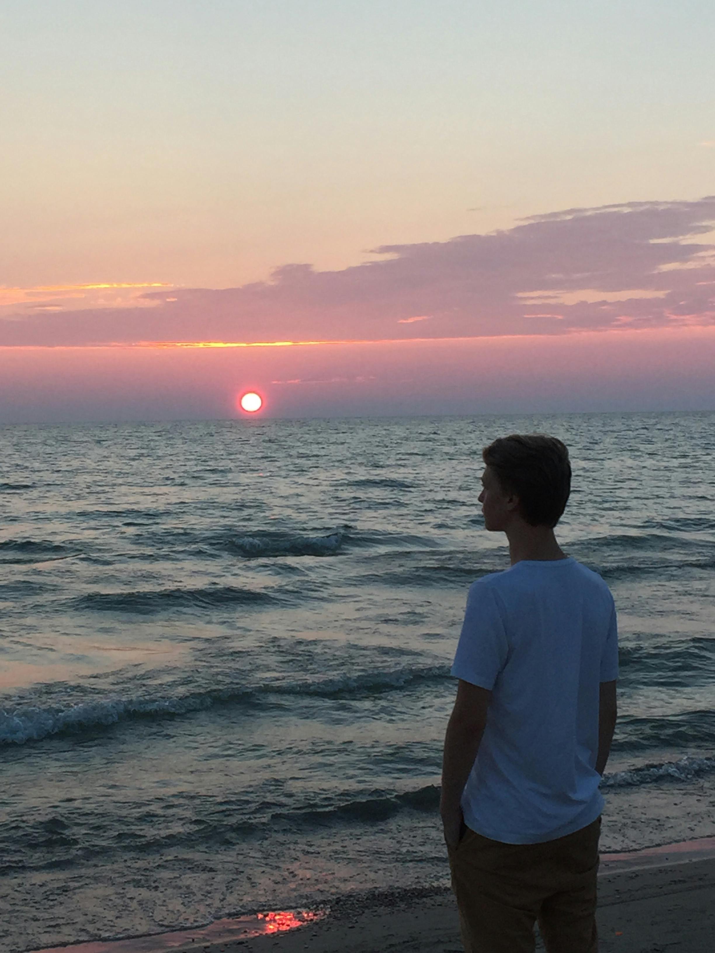Free stock photo of calm, gaze, sunset beach