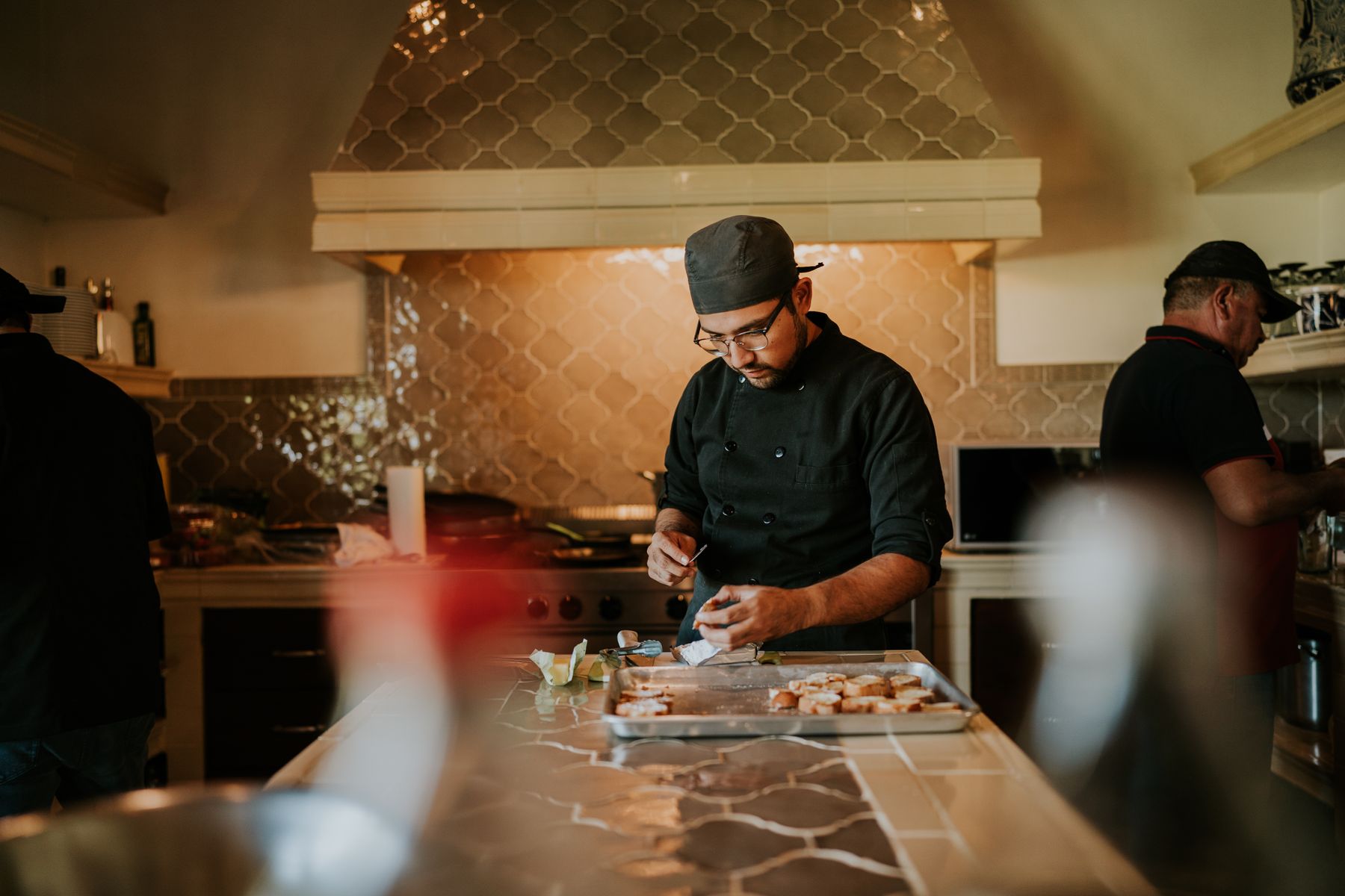 Chef preparing food in the kitchen