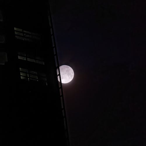 Free stock photo of financial district, high rise building, moon