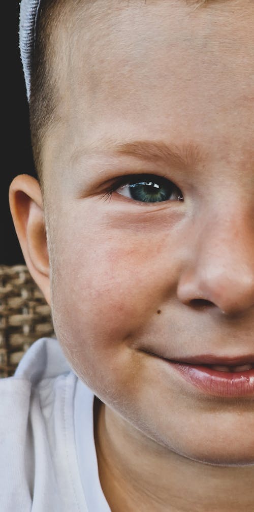 Free stock photo of blue eye, children, portrait photography