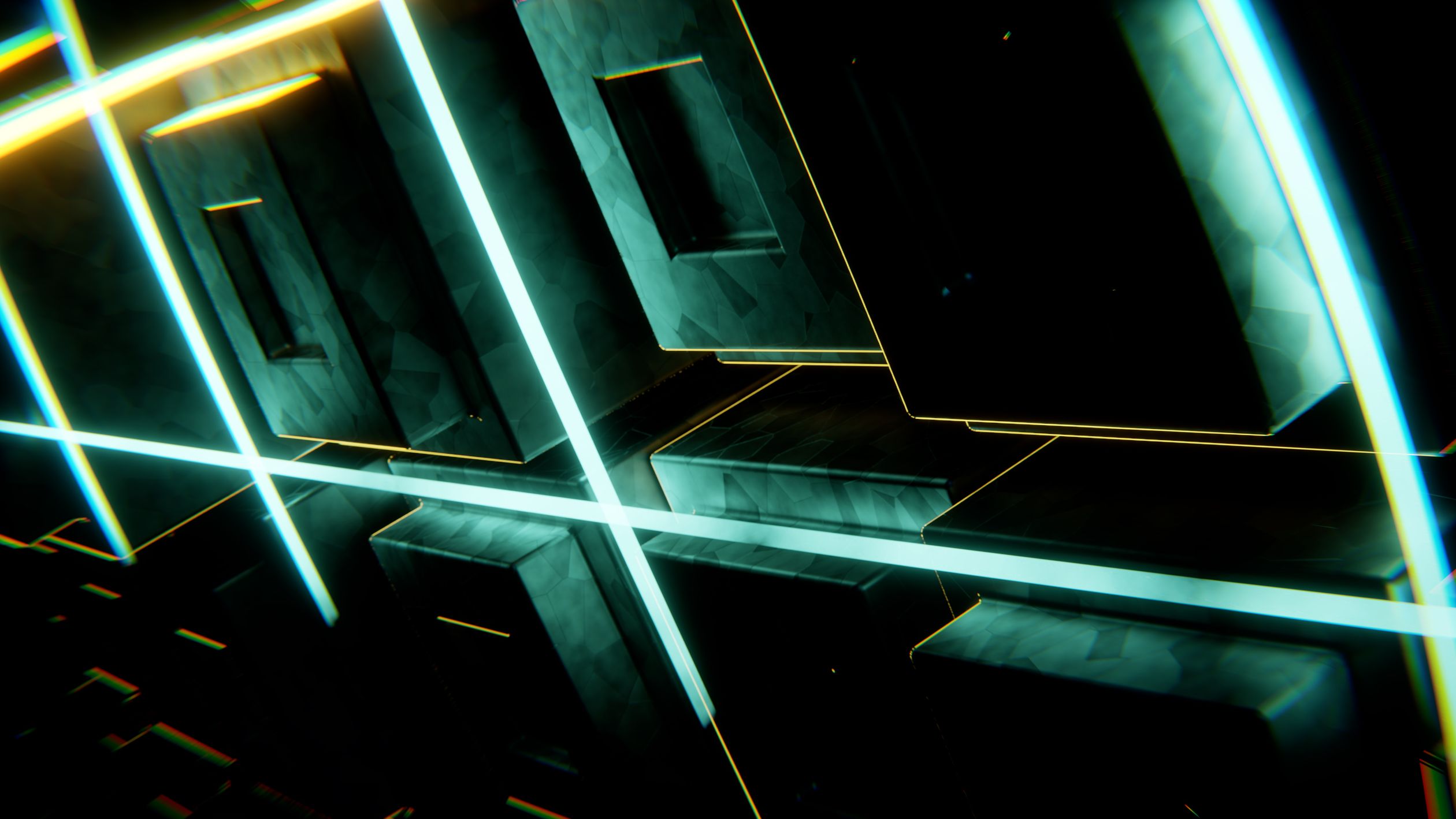 A computer generated image of a futuristic looking room · Free Stock Photo