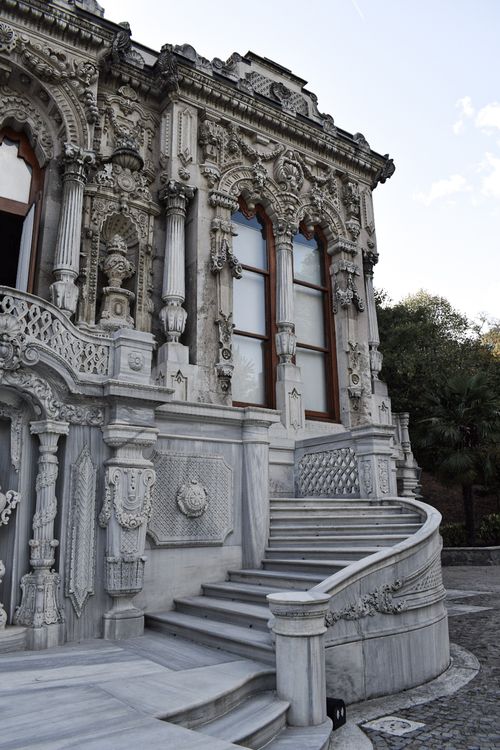 Free Intricate architectural details of Ihlamur Palace facade in Istanbul, Turkey. Stock Photo