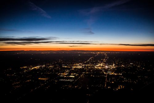 Free stock photo of aerial, city, night Stock Photo