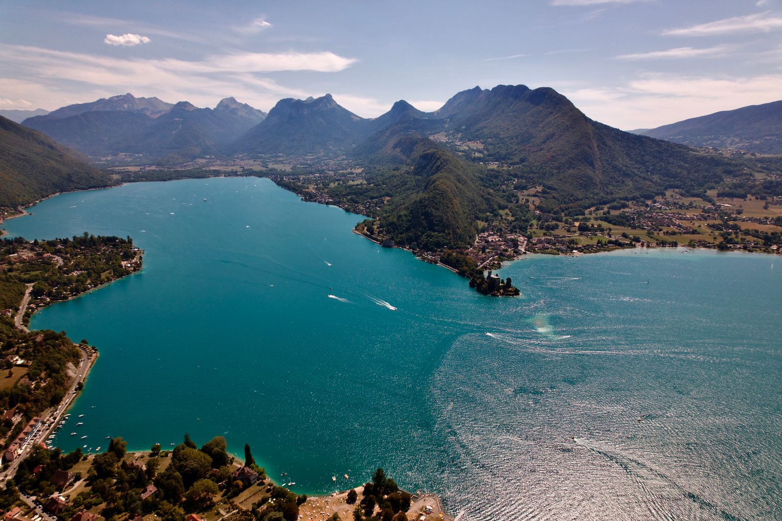 Lake Annecy aerial view