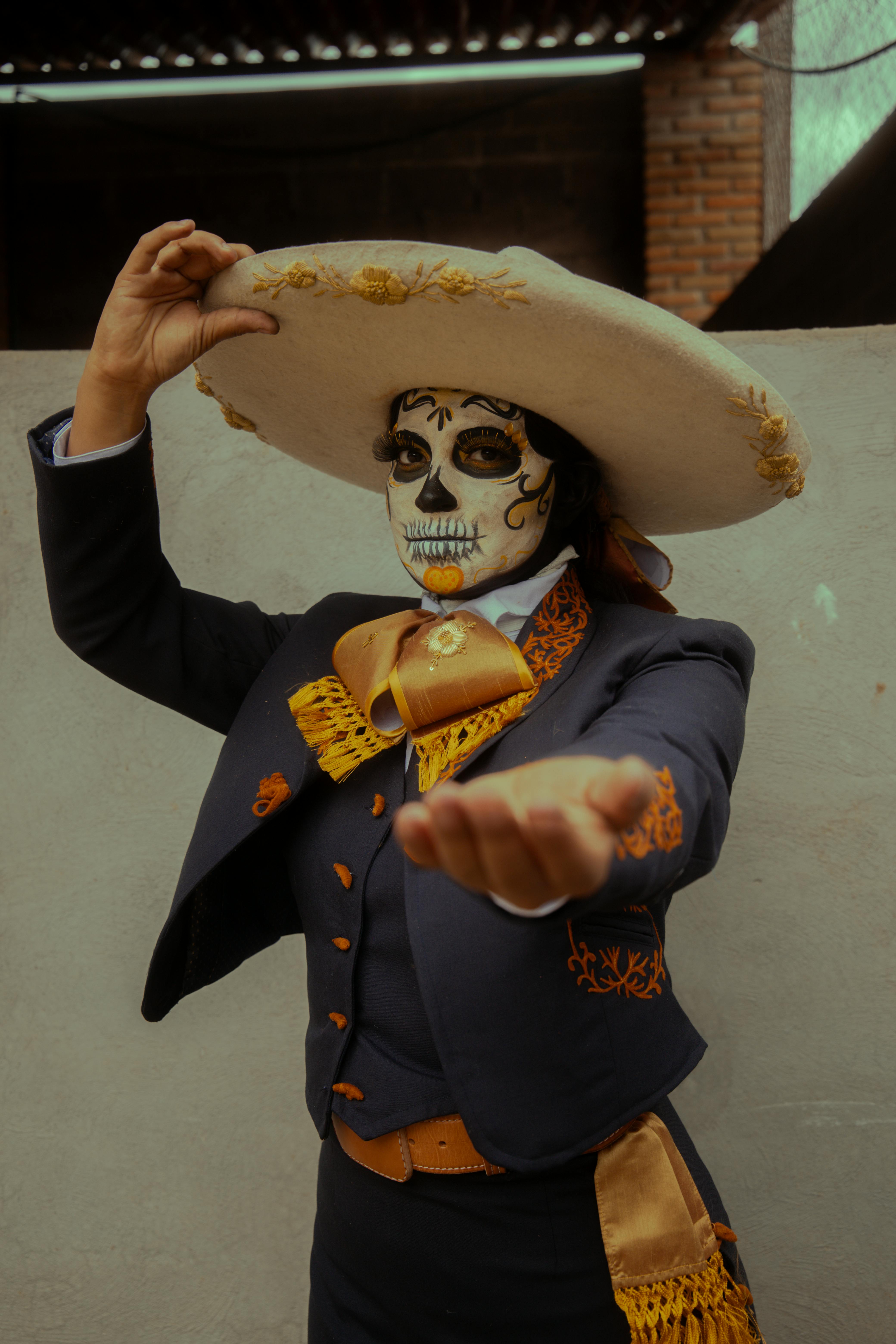 De franc Foto d'estoc gratuïta de Amèrica del nord, barret mexicà, calavera i bandera pirenaica Foto d'estoc